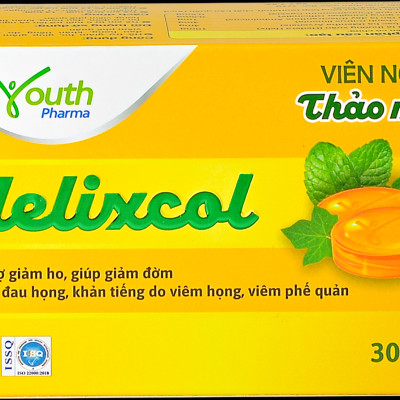 Kẹo Helixcol Youth Pharma Giảm Đau Họng, Khàn Tiếng Hộp 30 viên 