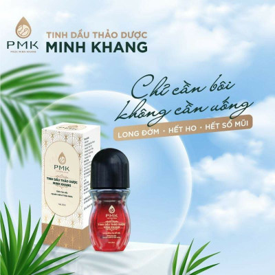  Tinh dầu thảo dược Minh Khang - long đờm, hết ho, hết sổ mũi - chỉ cần bôi (Chính Hãng)