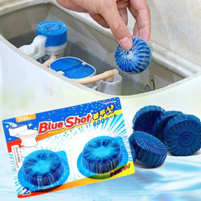 Bộ 8 Vỉ Tẩy Vệ Sinh Khử Mùi Bồn Cầu Cao Cấp Blueshot Hàn Quốc: 1 vỉ dùng 2 tháng, loại bỏ vi khuẩn mùi hôi hiệu quả
