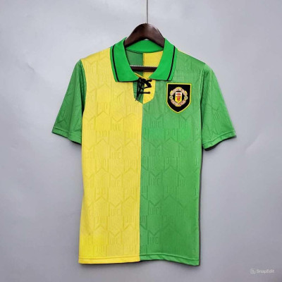 Áo Bóng Đá Retro Manchester United 1992 - Sân Khách bản cao cấp vải Cotton Polyester