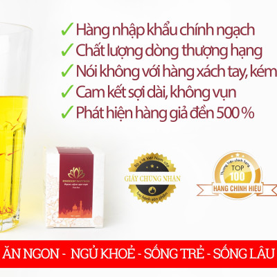 Saffron nhụy hoa nghệ tây Kingdom Herb chính hãng loại Super Negin thượng hạng hộp 0.1 gram (mẫu thử)
