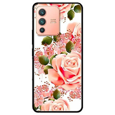Ốp lưng dành cho Vivo V23 5G / S12 - Vivo Y15s / Y15A mẫu Hoa Hồng Nhạt Trắng
