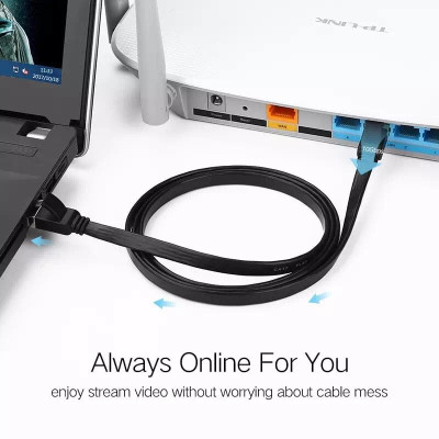 Ugreen UG11267NW106TK 20M màu Đen Cáp mạng LAN CAT 7 ftp dây dẹp - HÀNG CHÍNH HÃNG