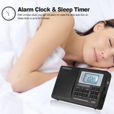 Radio kĩ thuật số Retekess MW / FM / SW Radio âm thanh nổi 9KHz Pocket World Band Điều chỉnh kỹ thuật số Radio Mini DSP