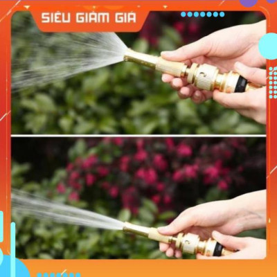 Bộ dây vòi xịt nước rửa xe, tưới cây . tăng áp 3 lần, loại 7m, 10m 206587 cút sập, + tặng đai
