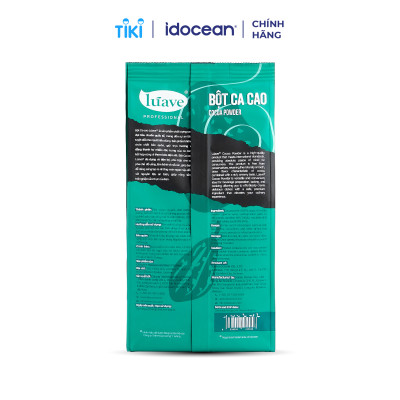 Bột Cacao LÚAVE 500g (Bột Ca cao hương vị đắng béo tự nhiên, đậm đà, có thể dùng pha chế nhiều thức uống, làm bánh, kem)