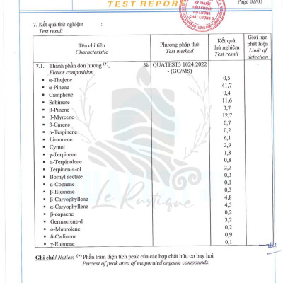 Tinh Dầu Bách Xù - 100% Nguyên Chất Hữu Cơ - Le Rustique - Tinh Dầu Bản Địa Bulgaria