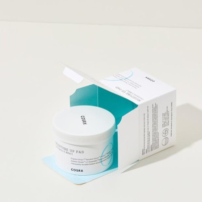 Bông Tẩy Tế Bào Chết Hoá Học Và Dưỡng Ẩm Da (0.5% BHA, Keo Ong, Trà Xanh) COSRX One Step Moisture Up Pad 70 Miếng