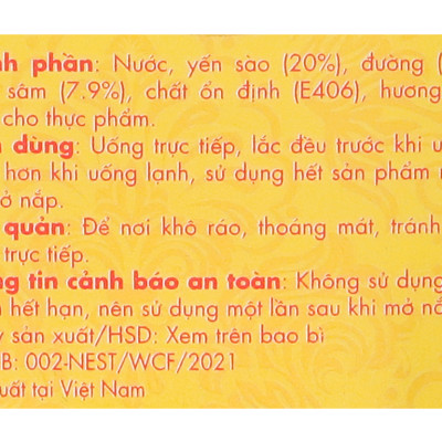 Thùng 72 lọ Yến sào wins