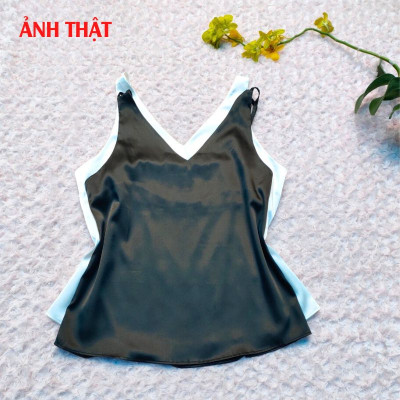 Áo 2 Dây New Design Thiết Kế Cổ V Gợi Cảm, Kiểu Áo Nữ Hiện Đại , Vải Lụa Hàn Quốc Trơn, Nhiều Màu, Mịn ,Thoáng Mát  AO0002