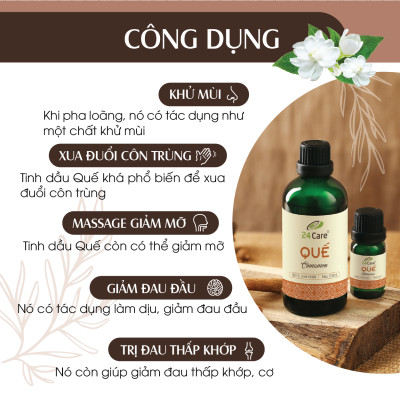 Tinh Dầu Vỏ Quế Nguyên Chất 24Care - Tinh Dầu Xông Thơm Phòng, Thư Giãn, Khử Mùi - Tinh dầu Sả Chanh/ Bạc Hà/ Cam Ngọt/ Oải hương/ Ngọc Lan Tây/ Tràm Trà/ Bưởi Ngọt