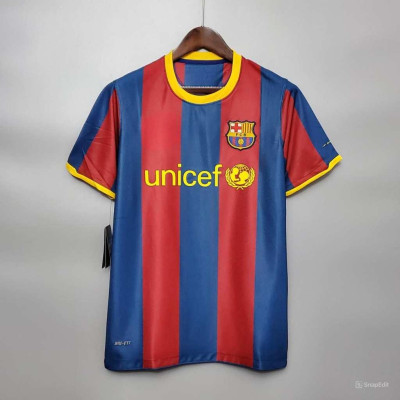 Áo Bóng Đá Retro Barcelona 2010 - Sân Nhà bản cao cấp vải Cotton Polyester