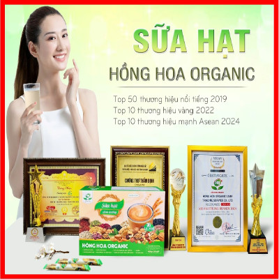 Sữa hạt Thuần Chay 41 vị hạt Hồng Hoa Organic 36gói/ 900g Chính hãng – Dinh dưỡng cho người ăn chay, bệnh hiểm nghèo, hỗ trợ tạo Hồng cầu, cải thiện sức khoẻ, Không đậu nành