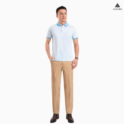 Áo Polo nam ngắn tay xanh biển ALGPLO90