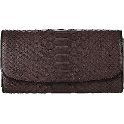 Ví nữ da trăn Huy Hoàng 3 gấp màu nâu HT3337