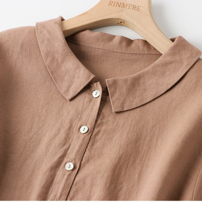 Đầm suông linen nữ trẻ trung, Váy đầm sơ mi nữ form rộng nhiều màu lựa chọn mẫu mới thời trang xuân hè Haint Boutique Da215