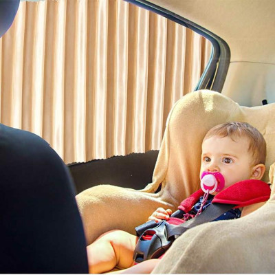 Combo 4 tấm Rèm che nắng vải nam châm, tấm che nắng ô tô, bạt che nắng