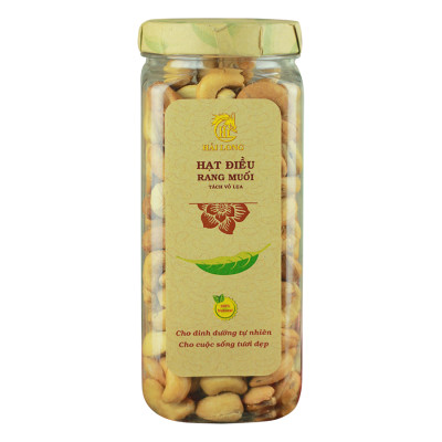 Combo 5 Hũ Hạt Điều Rang Muối Tách Vỏ Lụa Hải Long (250g / Hũ)