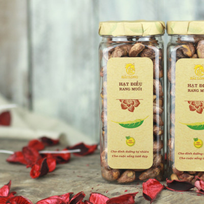 Combo Hạt Điều Rang Muối Vỏ Lụa Hải Long (250g /Hũ) + Mứt Xoài Sấy Dẻo Hải Long (120g)
