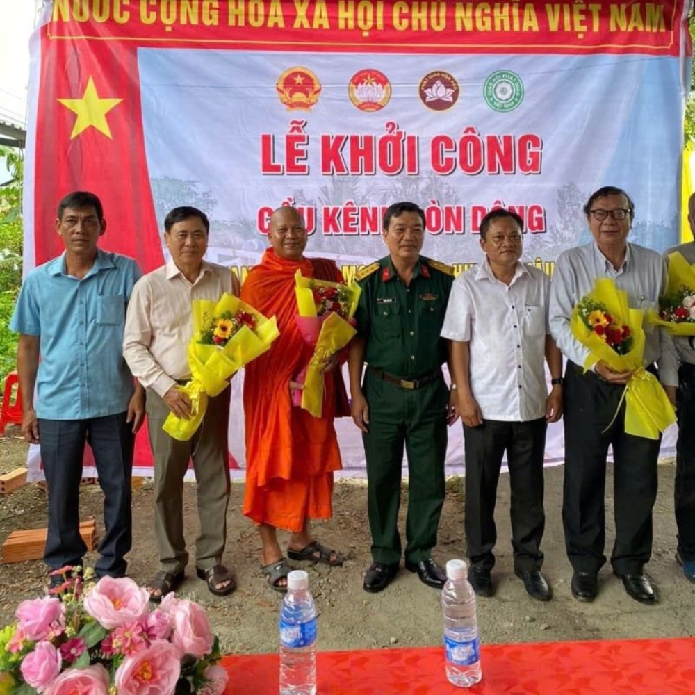Lễ Khởi Công Xây Dựng Cầu Kênh Đòn Dông, Ấp Thạnh Hòa, Xã Mong Thọ A, Huyện Châu Thành Tỉnh Kiên Giang