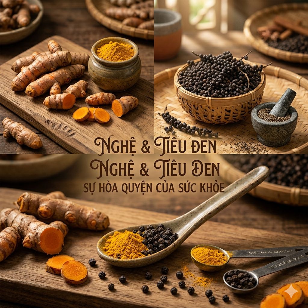 Vì Sao Từ Hôm Nay Bạn Nên Kết Hợp Nghệ Và Tiêu Đen?