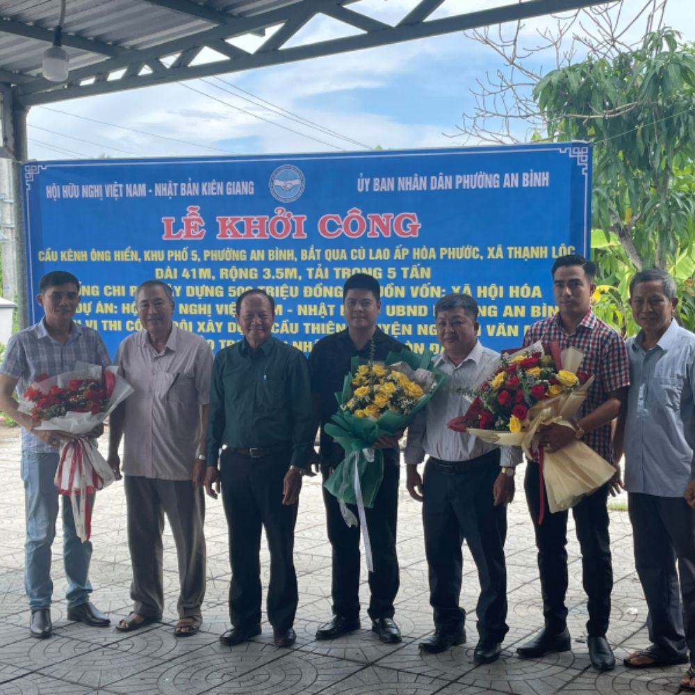 Lễ Khởi Công Cầu Kênh Ông Hiển, Khu Phố 5, Phường An Bình, Bắt Qua Cù Lao Ấp Hòa Phước, Xã Thạnh Lộc, Huyện Châu Thành, Tỉnh Kiên Giang