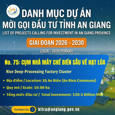 No. 75: Cụm Nhà Máy Chế Biến Sâu Về Hạt Lúa | Xã An Biên