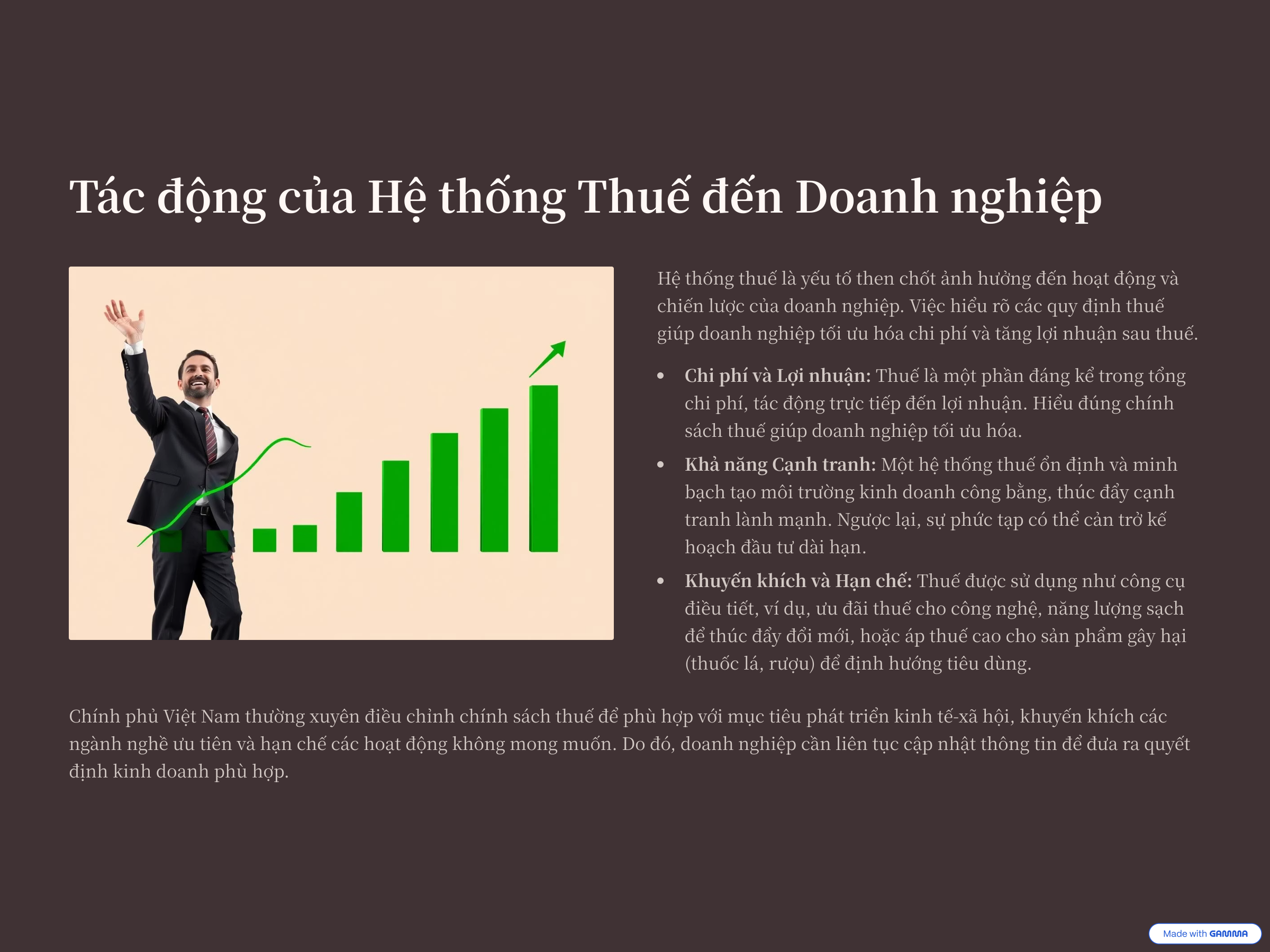 2. Ảnh hưởng của hệ thống thuế đến doanh nghiệp