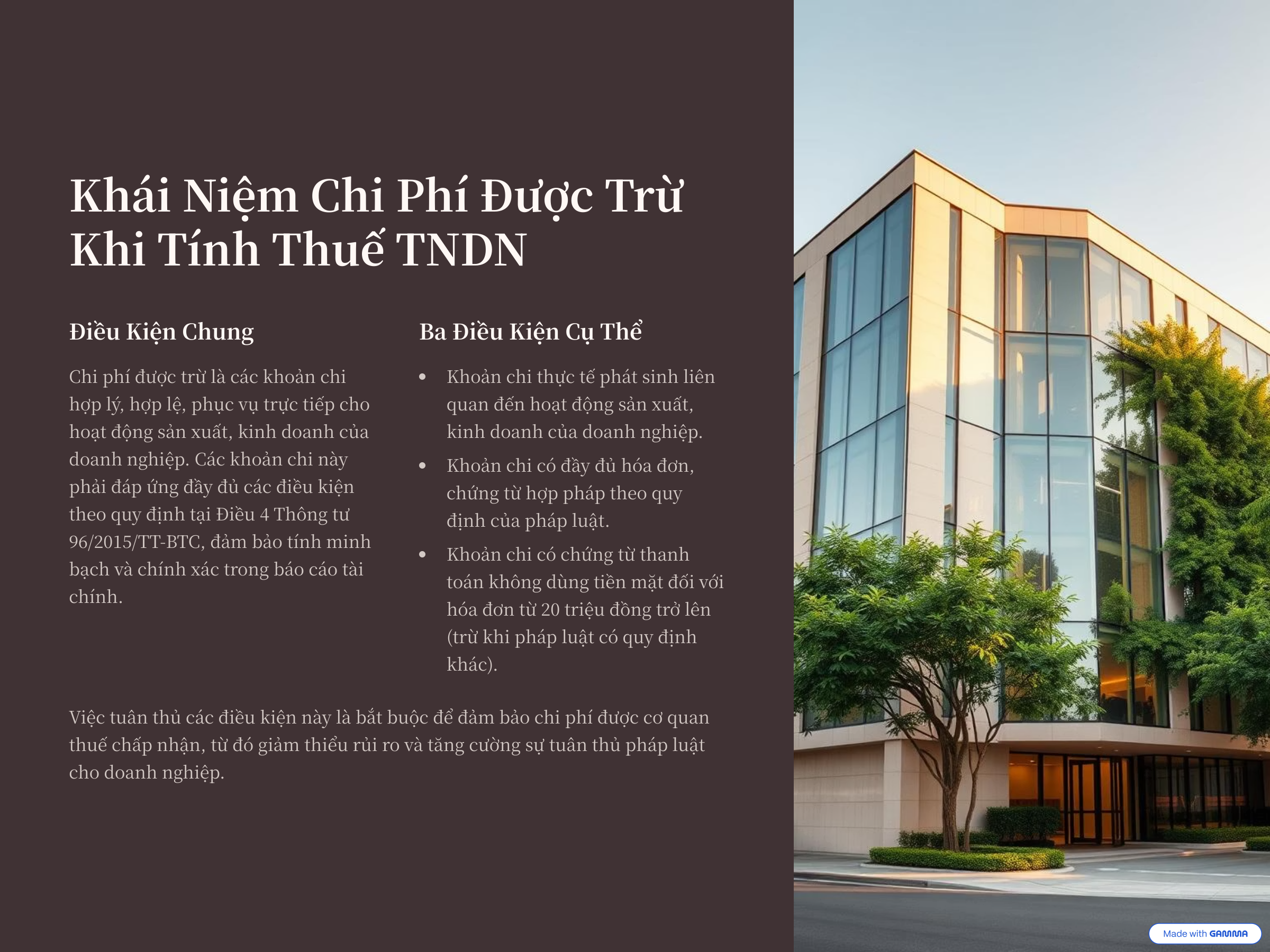 1. Chi phí được trừ khi tính thuế TNDN là gì?