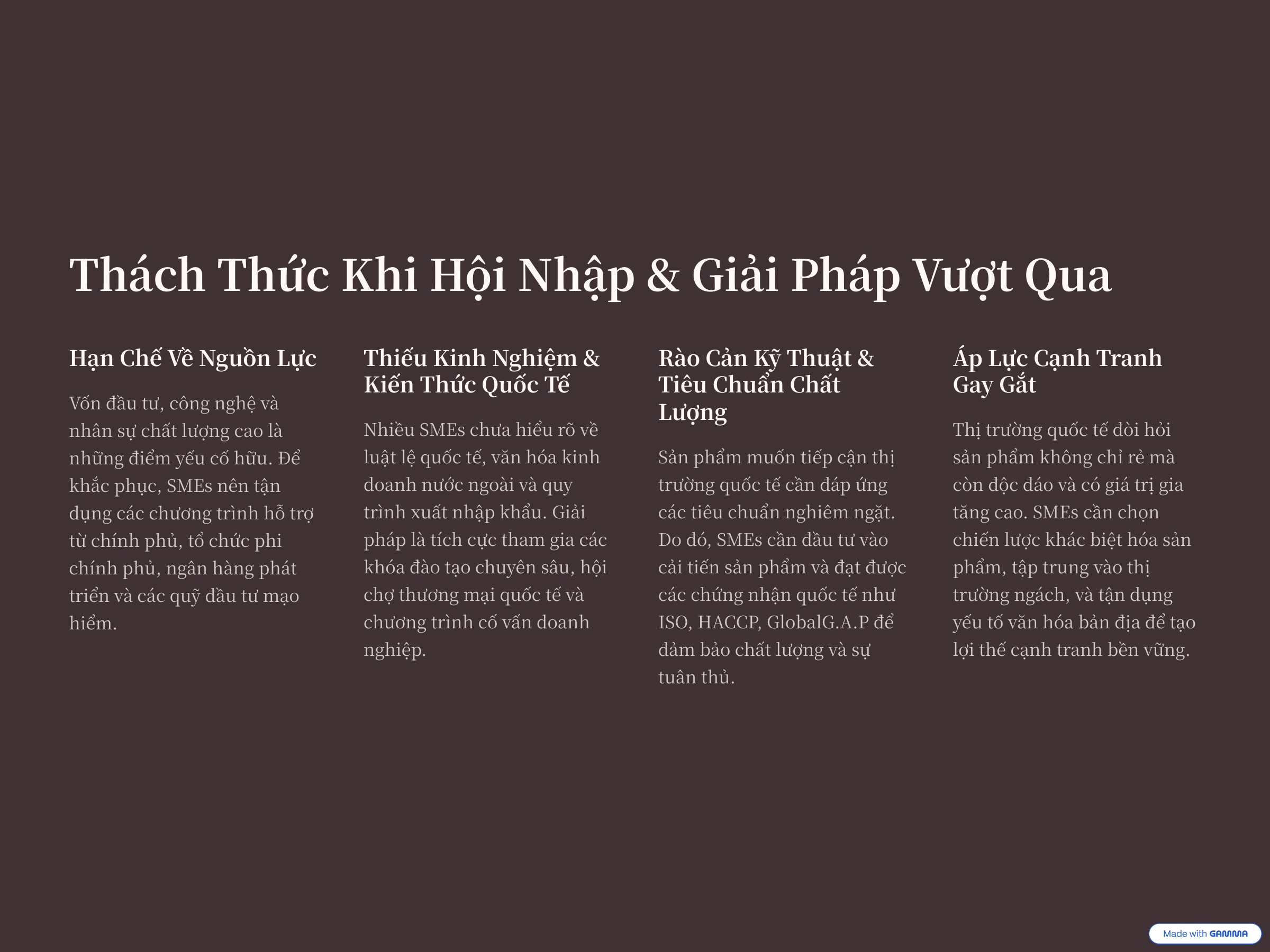 3. Thách thức khi hội nhập và cách doanh nghiệp vượt qua