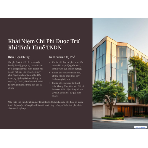 1. Chi phí được trừ khi tính thuế TNDN là gì?