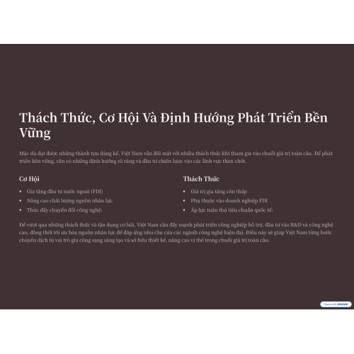 3. Thách thức, cơ hội và định hướng phát triển bền vững