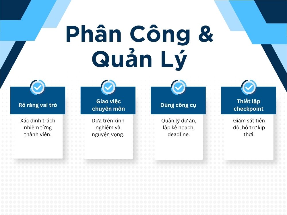 3. Phân công công việc và quản lý thời gian