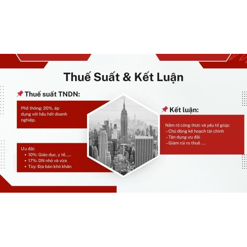 3. Thuế suất thuế TNDN & Kết Luận