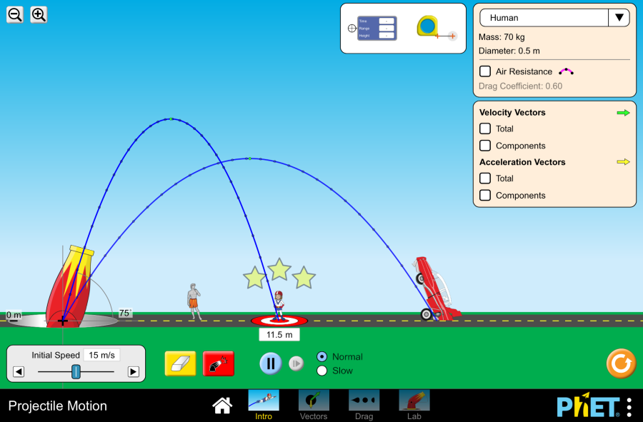 (Mô phỏng) Vật lý: Projectile Motion (chuyển động đạn)