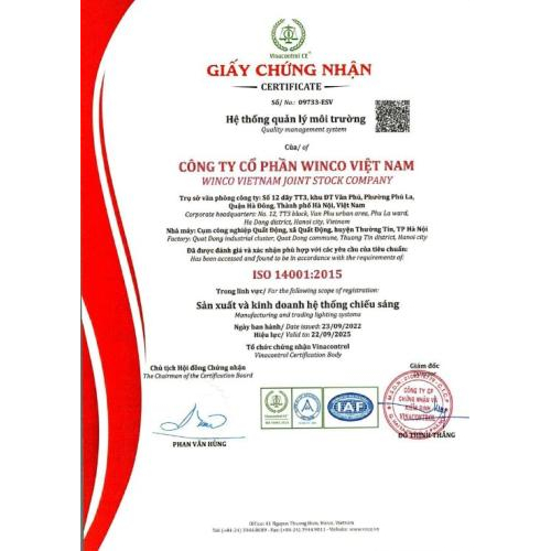 Giấy chứng nhận đạt tiêu chuẩn kỹ thuật