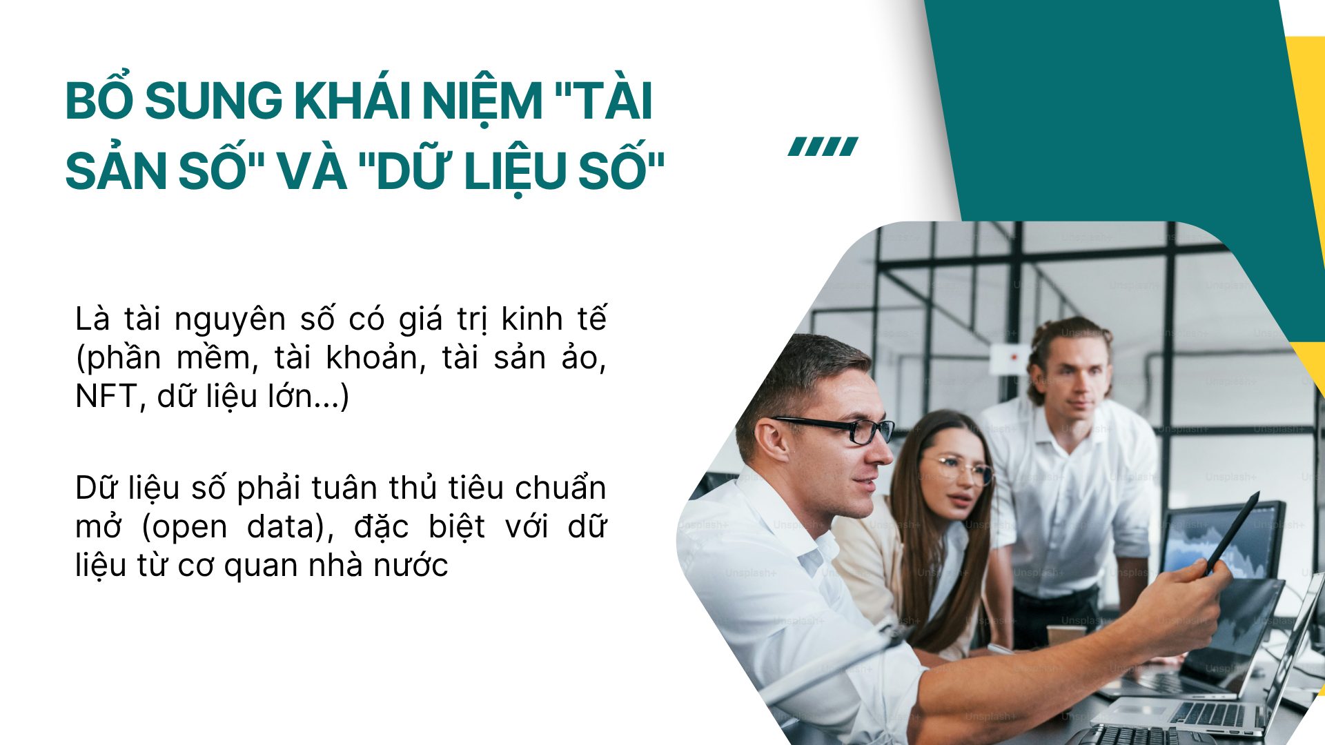 1. Bổ sung khái niệm "Tài sản số" và "Dữ liệu số"