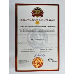 Bộ Giấy Tờ - Chứng Nhận Sản Phẩm Công ty cổ phần xuất nhập khẩu Sa Giang