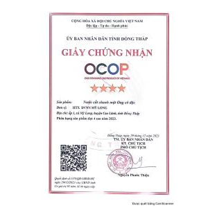 Bộ Giấy Tờ - Chứng Nhận Sản Phẩm HTX Dịch Vụ Nông Nghiệp Mỹ Long - Cao Lãnh