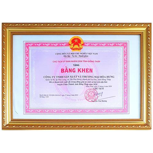 Bộ Giấy Tờ - Chứng Nhận Công Ty TNHH Sản Xuất Và Thương Mại Hòa Hưng