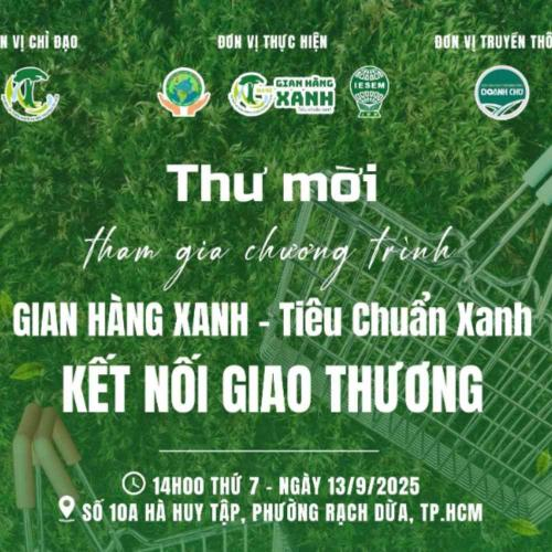 Thư Mời Tham Gia Chương Trình Gian Hàng Xanh - Tiêu Chuẩn Xanh