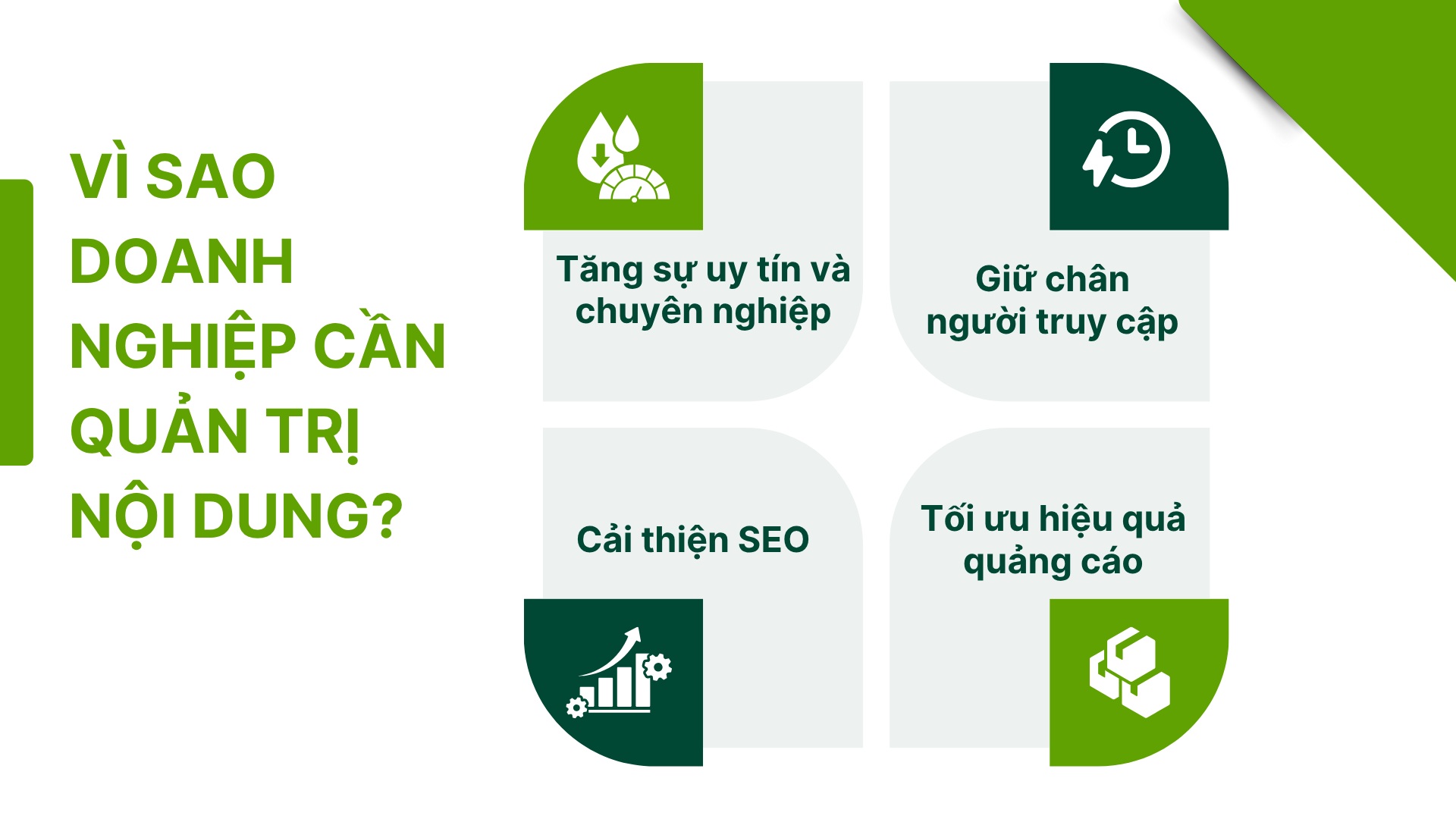 1. Vì sao doanh nghiệp cần quản trị nội dung?