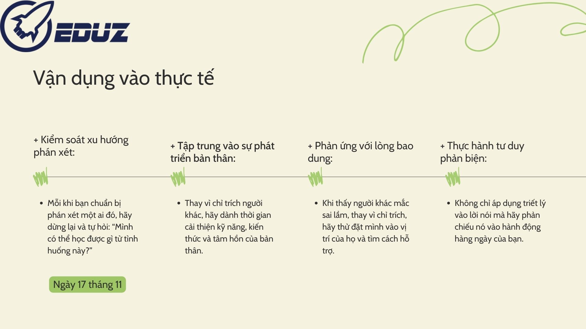 4. Vận dụng vào thực tế