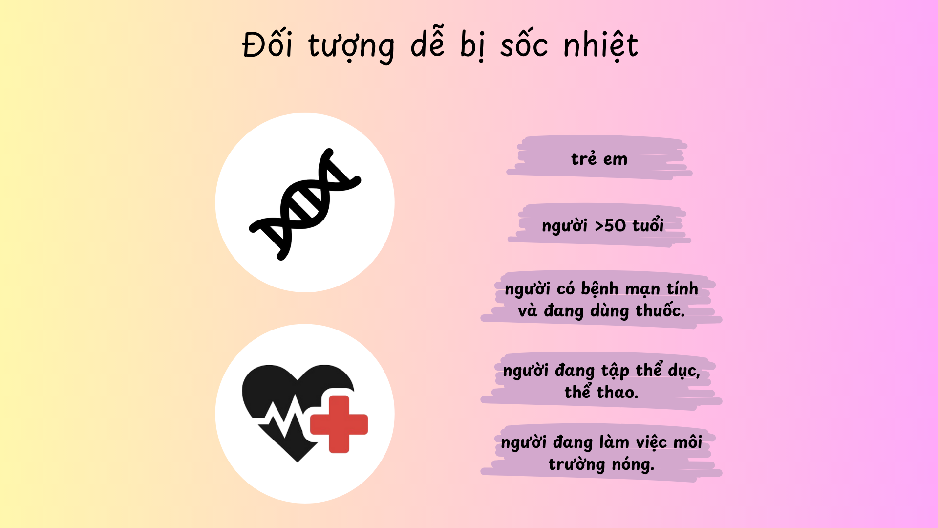 Đối tượng dễ bị sốc nhiệt