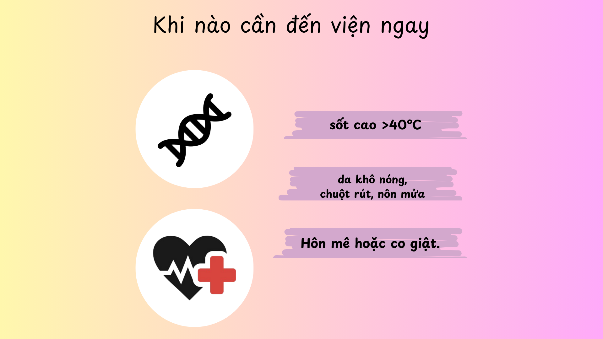 Khi nào cần đến viện ngay