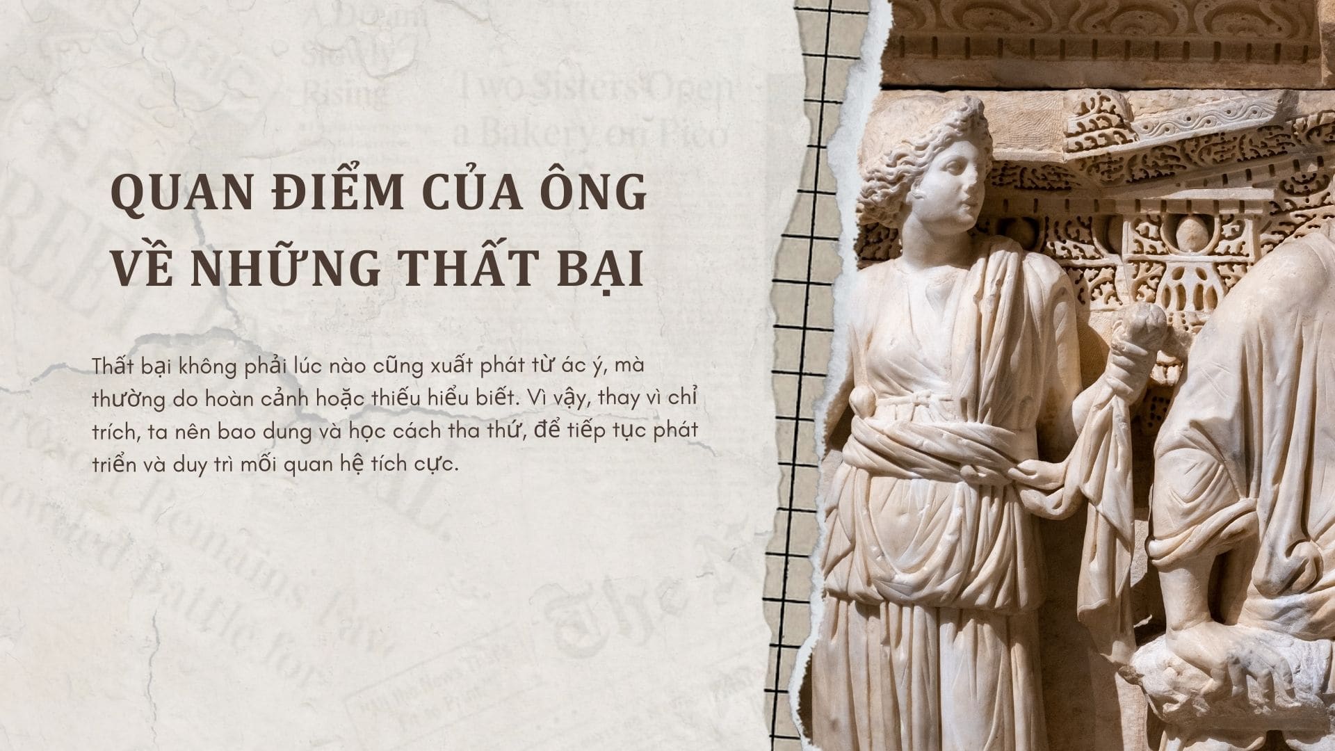 2. Quan điểm của tác giả về những thất bại