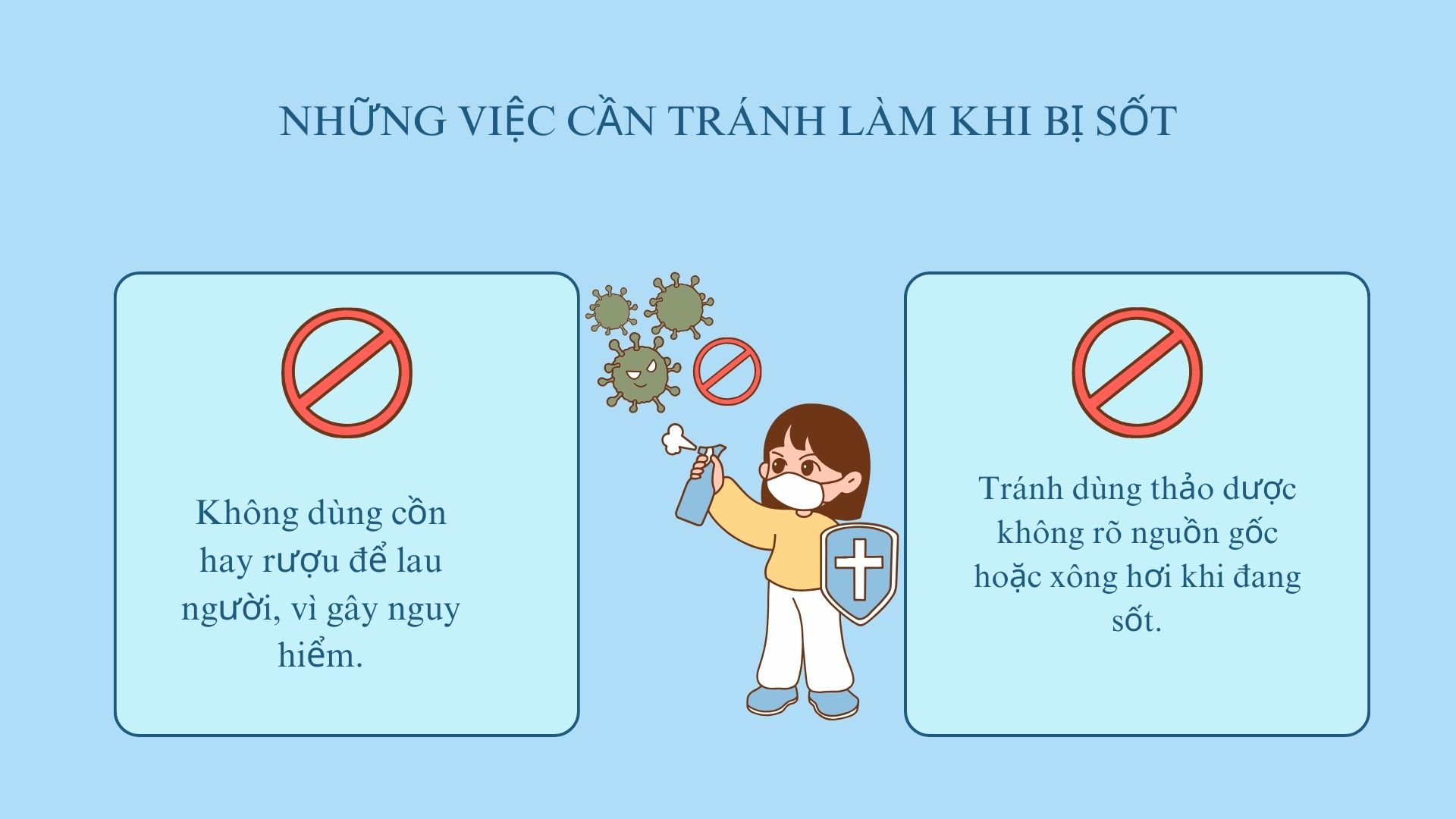 Những Việc Không Nên Làm Khi Sốt