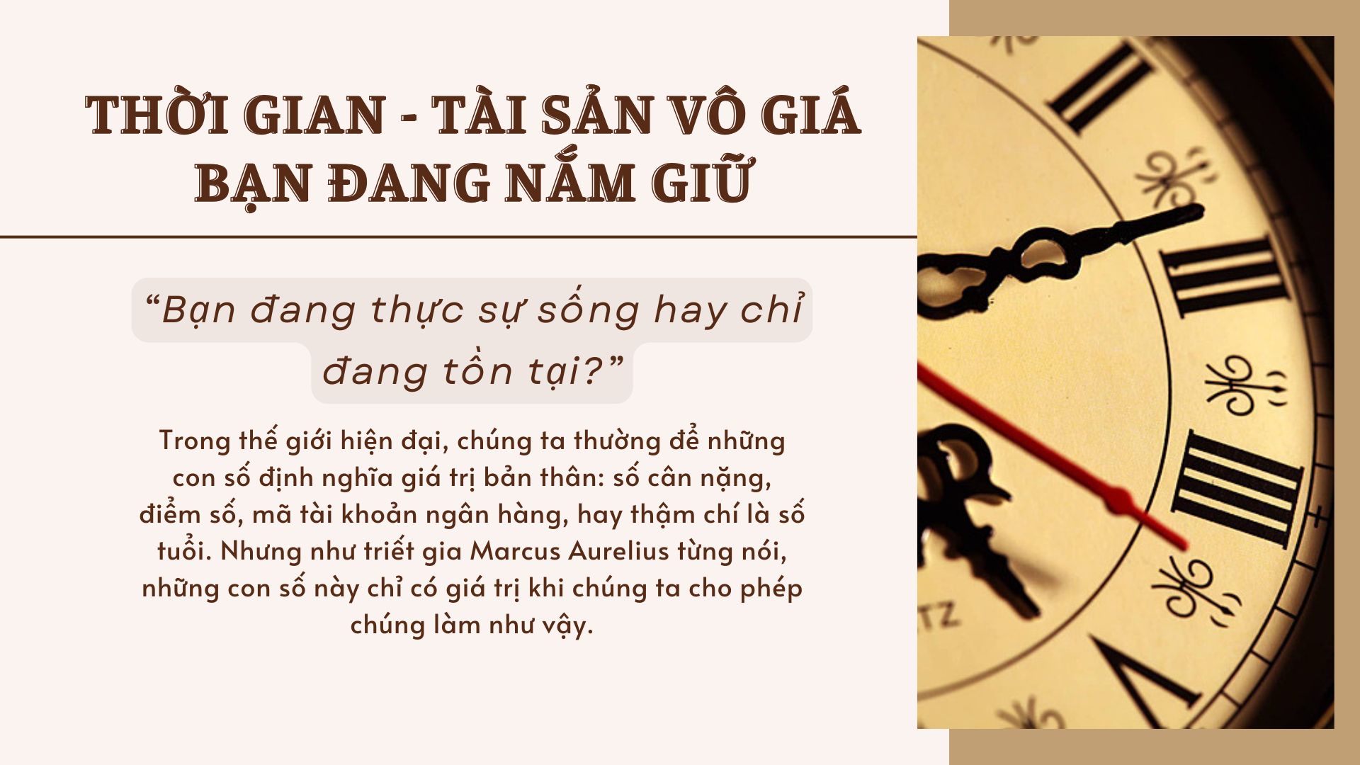 1. Thời gian - tài sản vô giá bạn đang nắm giữ