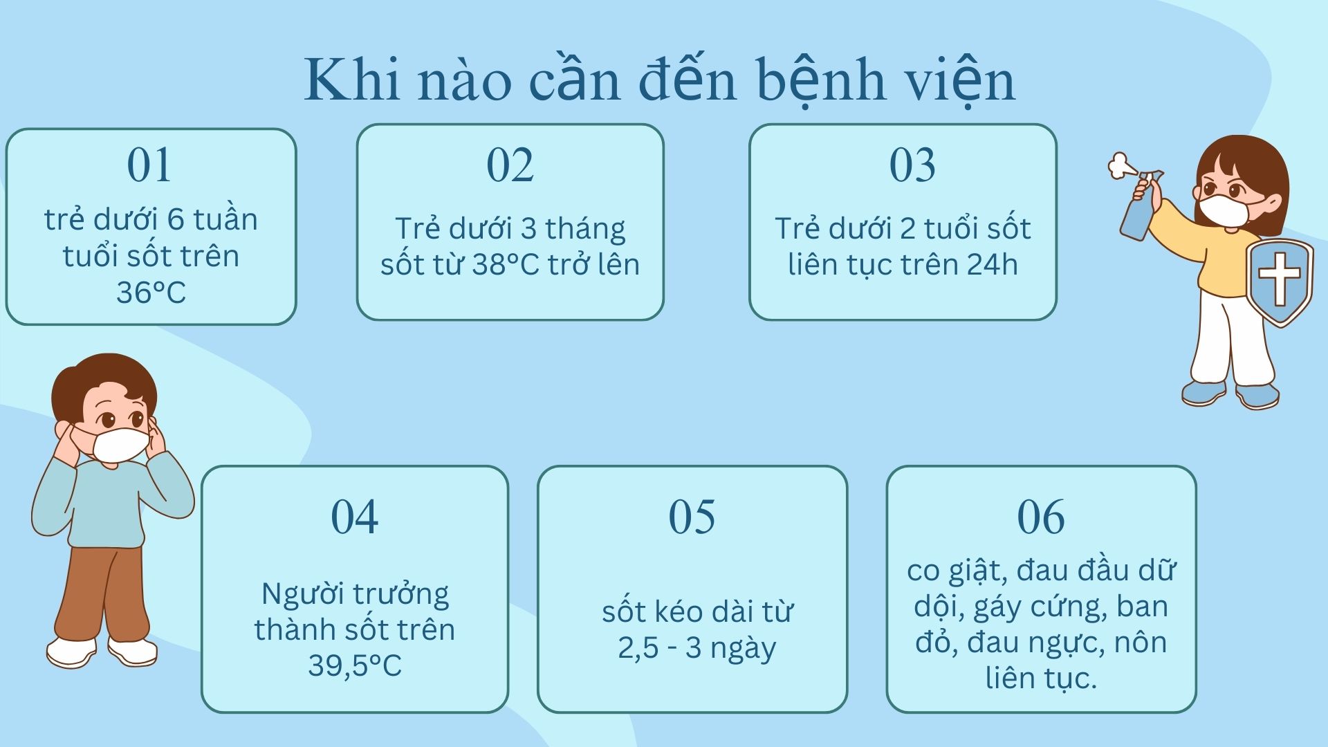 Vậy câu hỏi chúng ta đặt ra ở đây là khi nào thì cần đến bệnh viện?