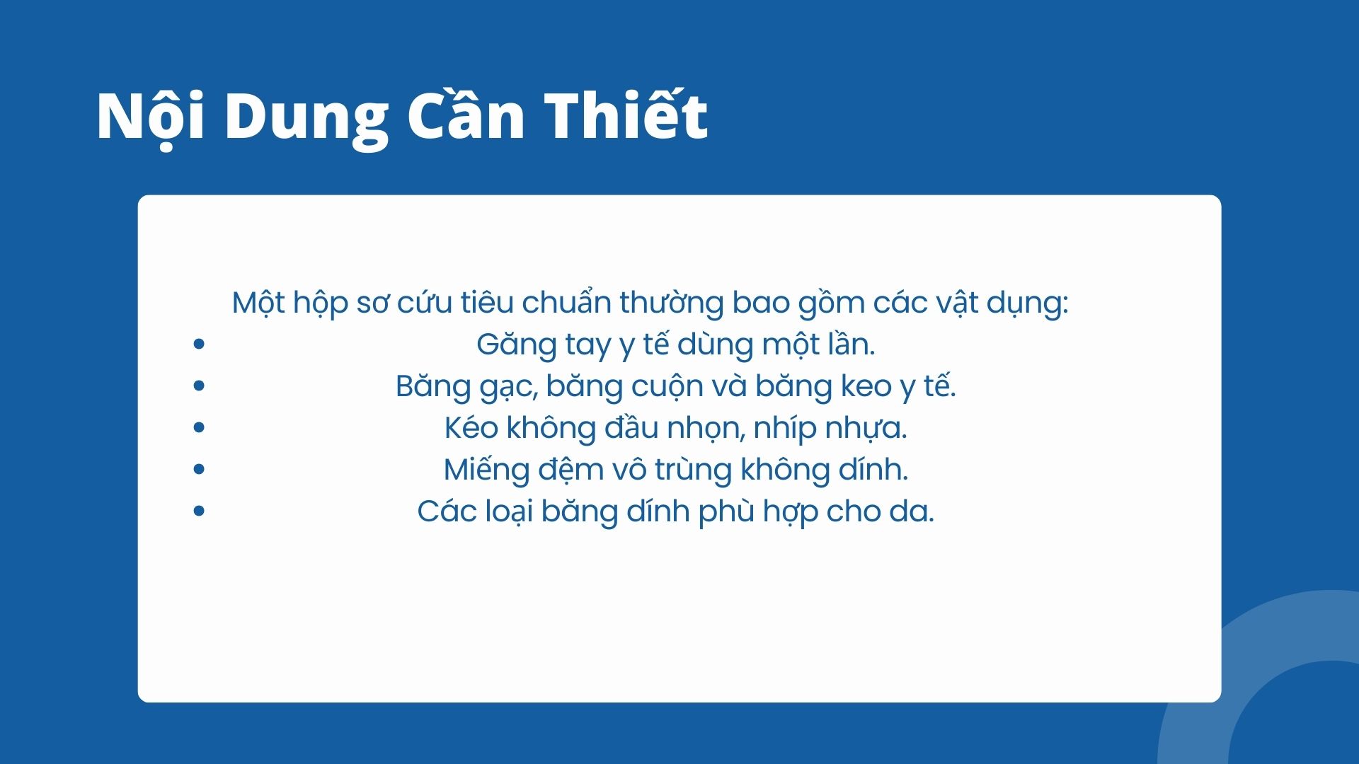 2/ Nội dung cần thiết
